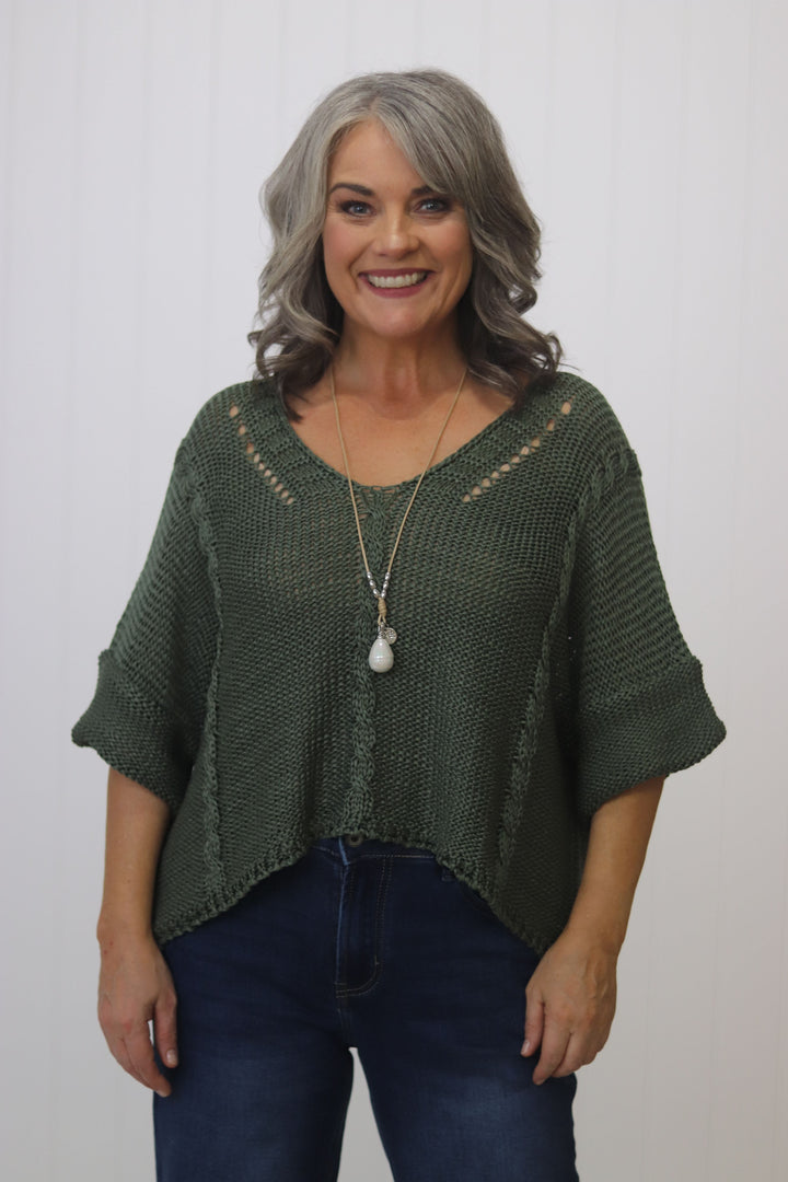 Viv Cable Knit Top