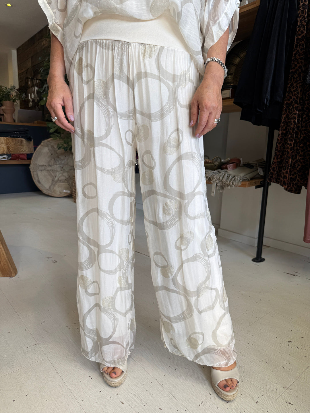 Zali Silk Pant Circles