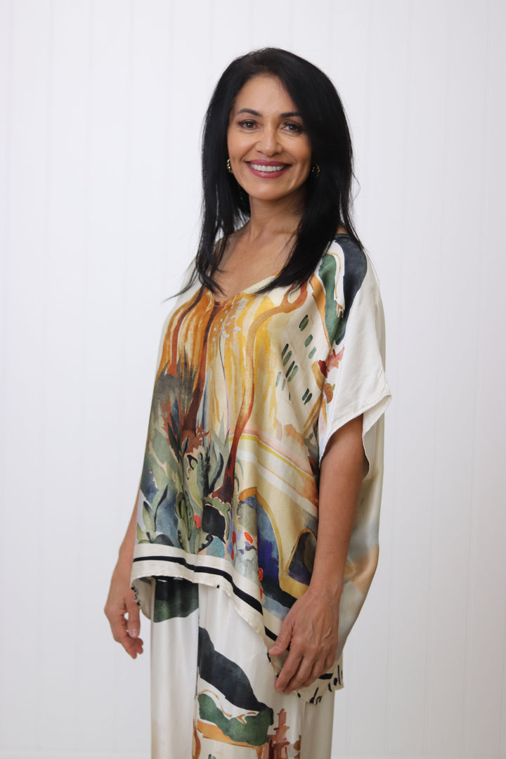 Juliette French Print Top