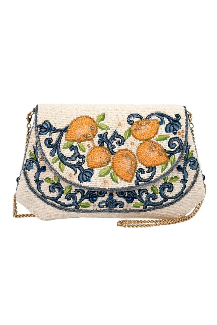 Capri Lemons Beaded Crossbody