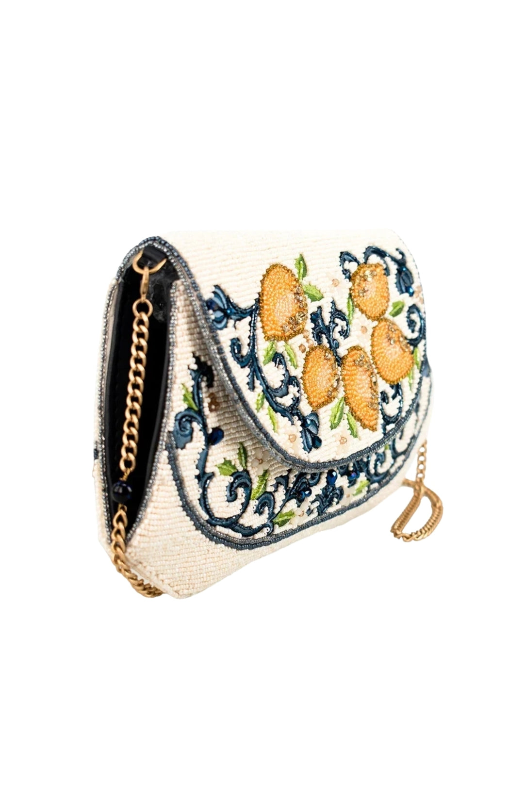 Capri Lemons Beaded Crossbody