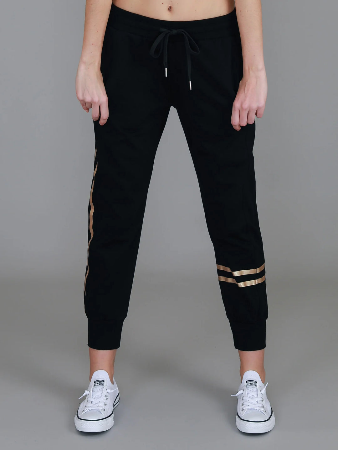 Charlise Gold Side Stripe Jogger