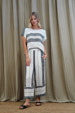 Tami Pants Black Stripey