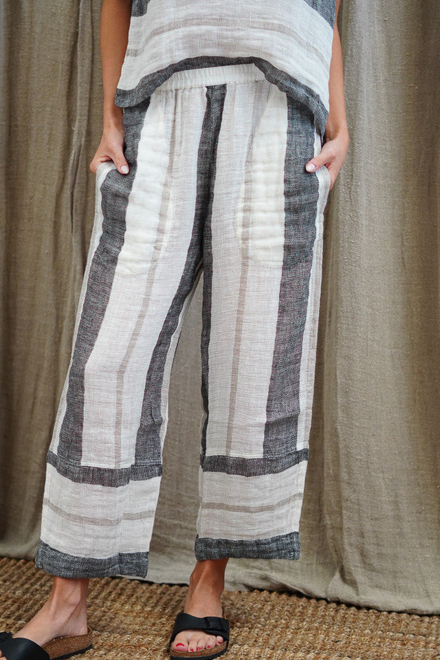 Tami Pants Black Stripey