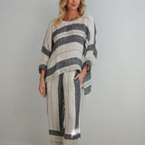 Valentina Top Black Stripey