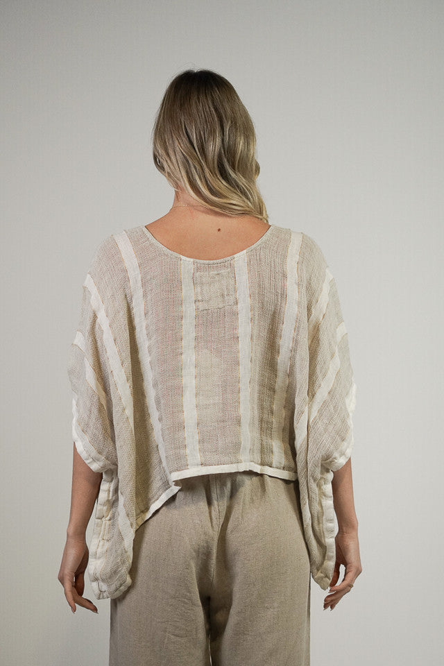 Carol Poncho Top Gold Strand