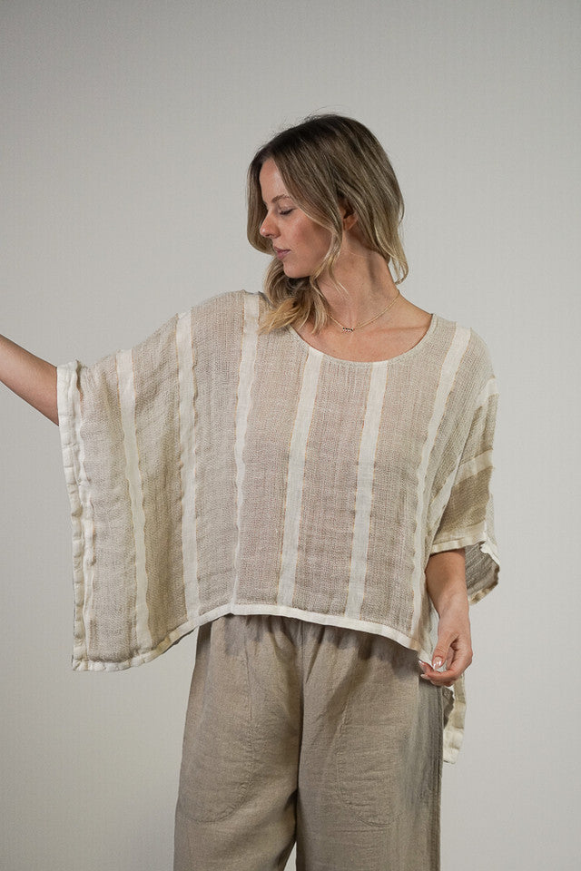 Carol Poncho Top Gold Strand