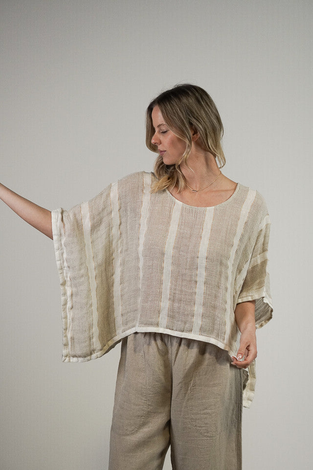 Carol Poncho Top Gold Strand