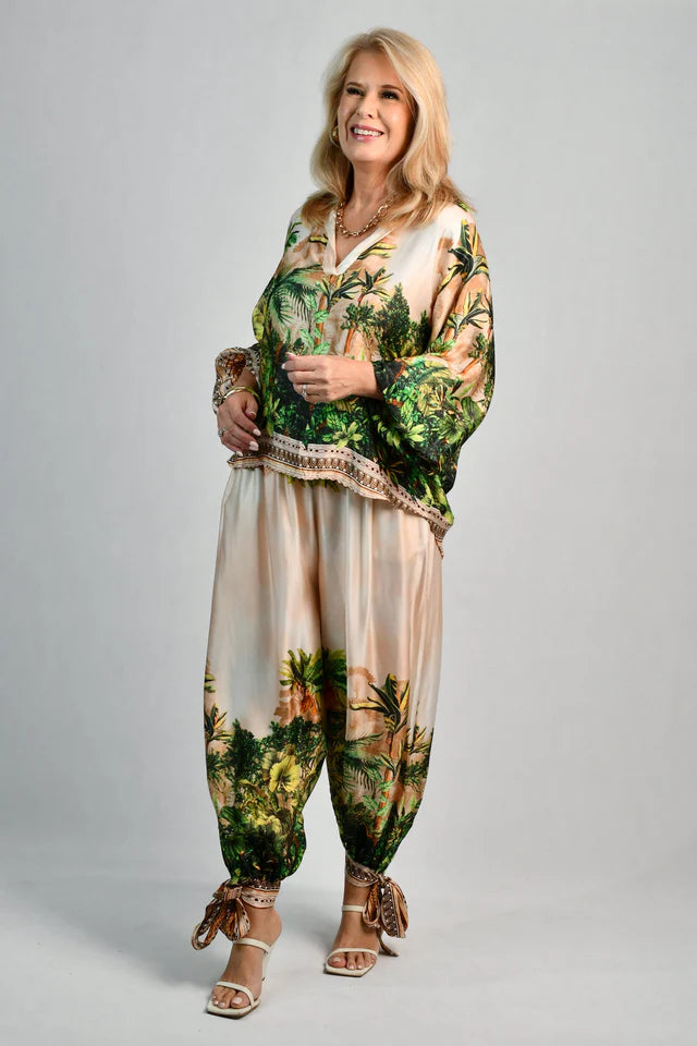 Madam Silk Tie Pants