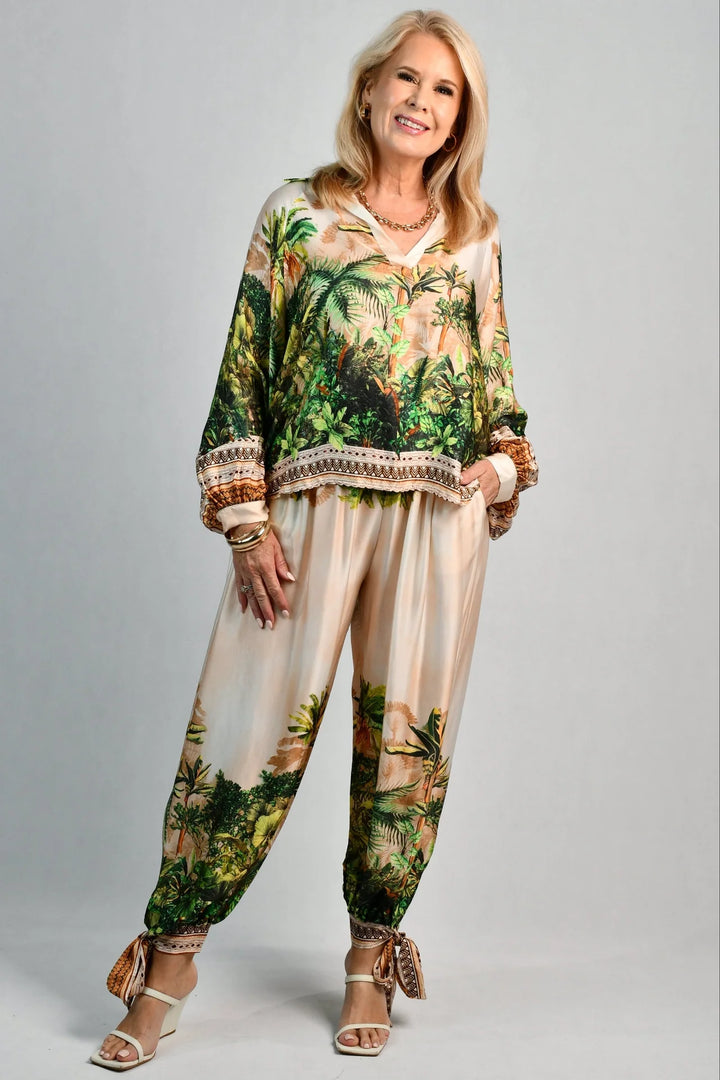 Madam Silk Tie Pants