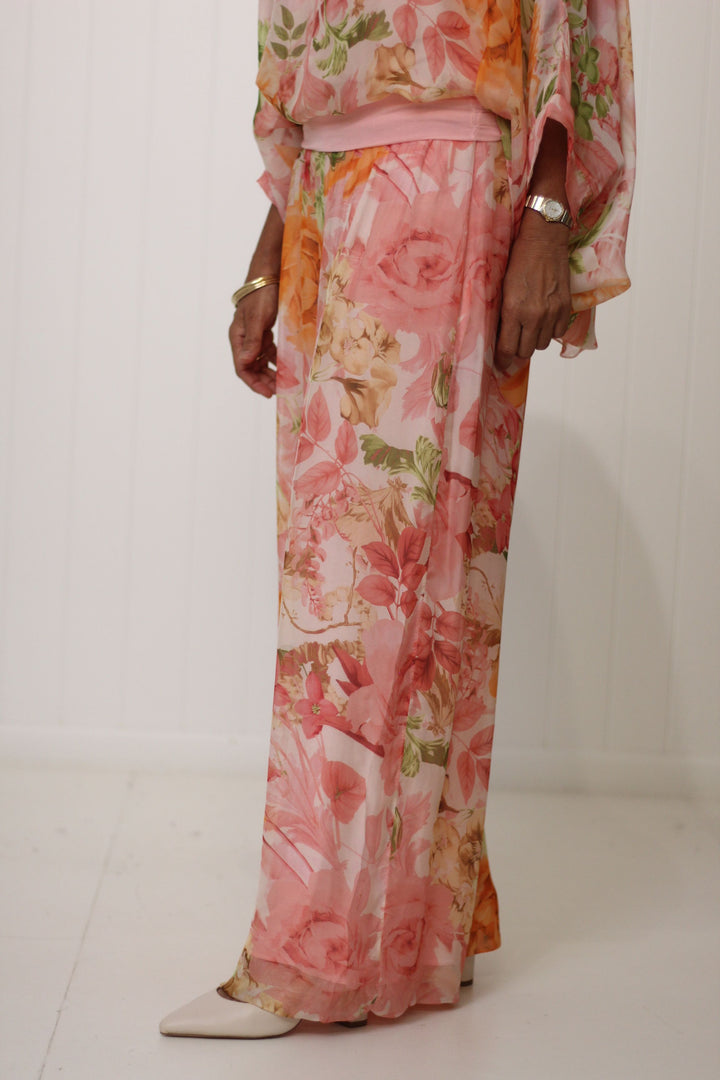 Floral Silk Pant