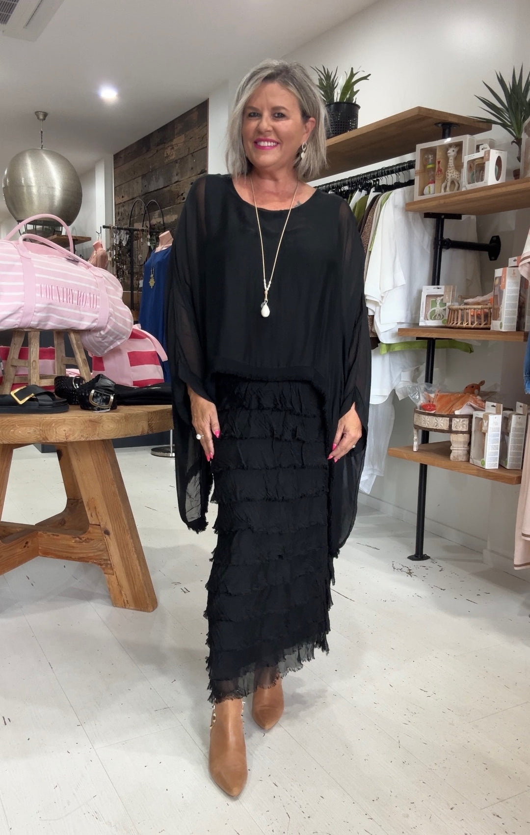 Ella Silk Layers Dress