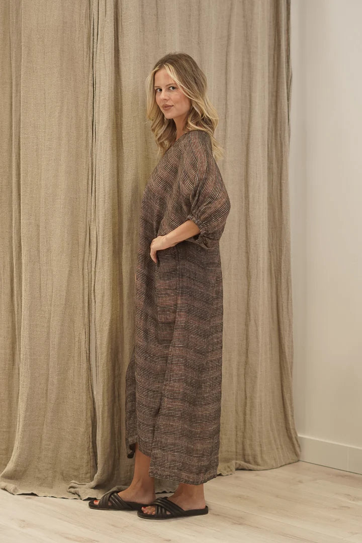 Rosa Kaftan Earth Stripe