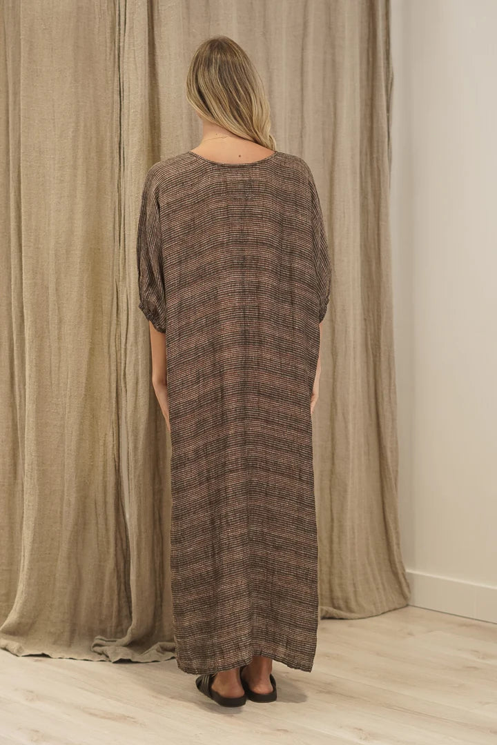 Rosa Kaftan Earth Stripe