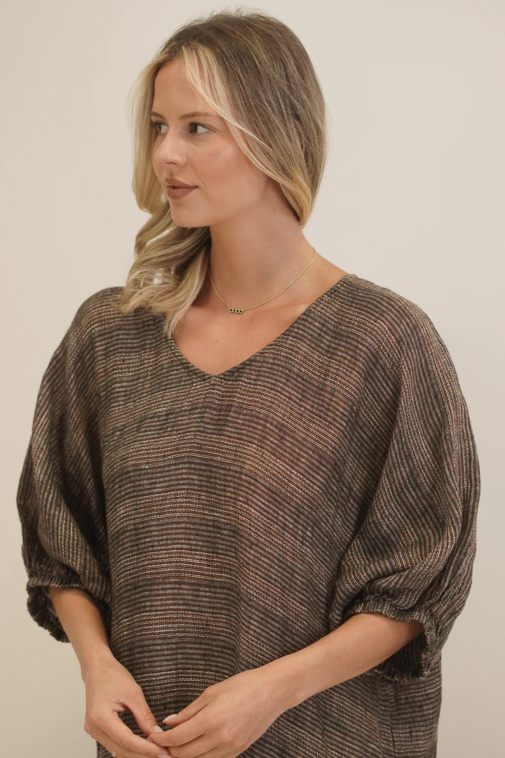 Rosa Kaftan Earth Stripe