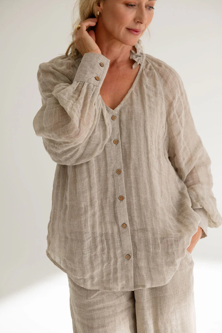 Mika Linen Blouse
