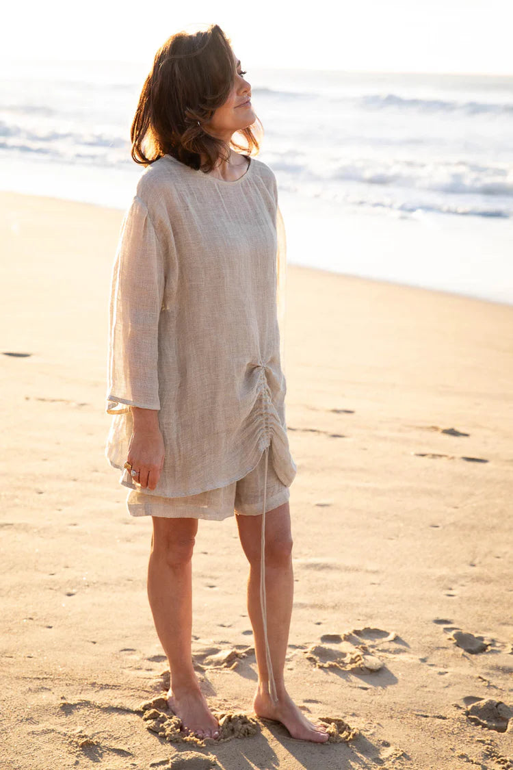 Margot Linen Top Sweet Charlotte Studio