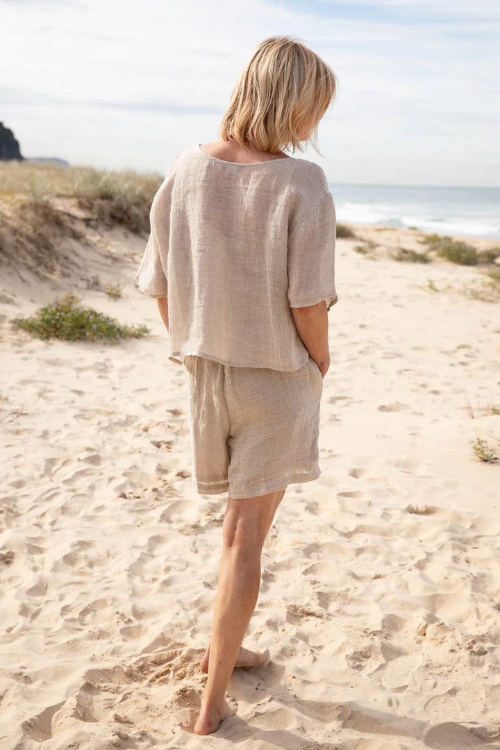 Tallow Linen Short White