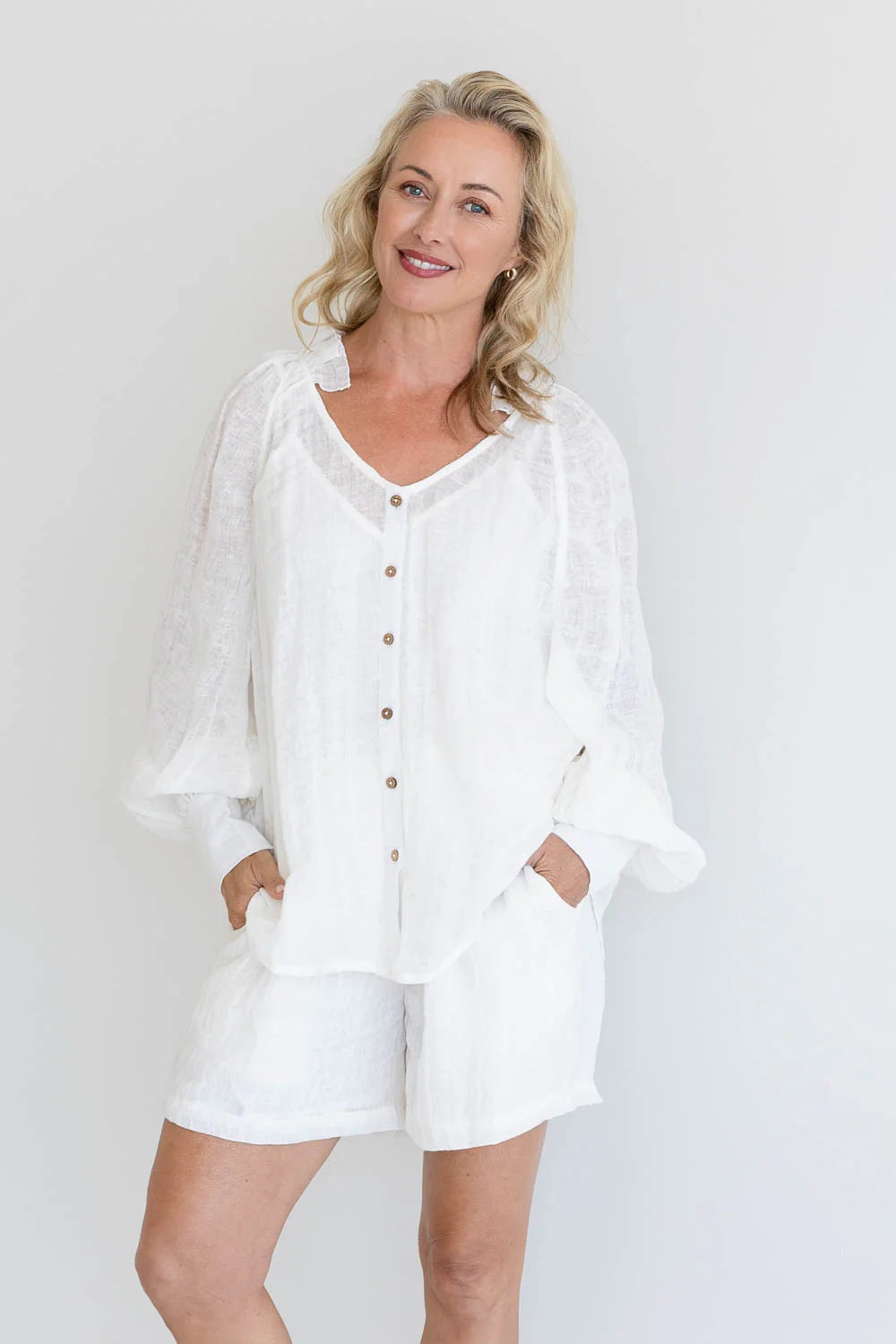 Mika Linen Blouse