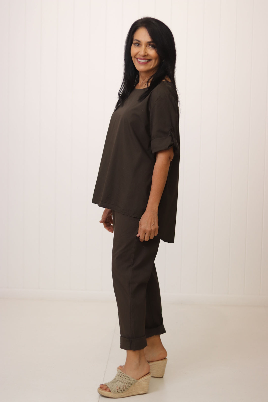 Aurora Button Detail Top