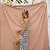 Janet Maxi Black Stripe