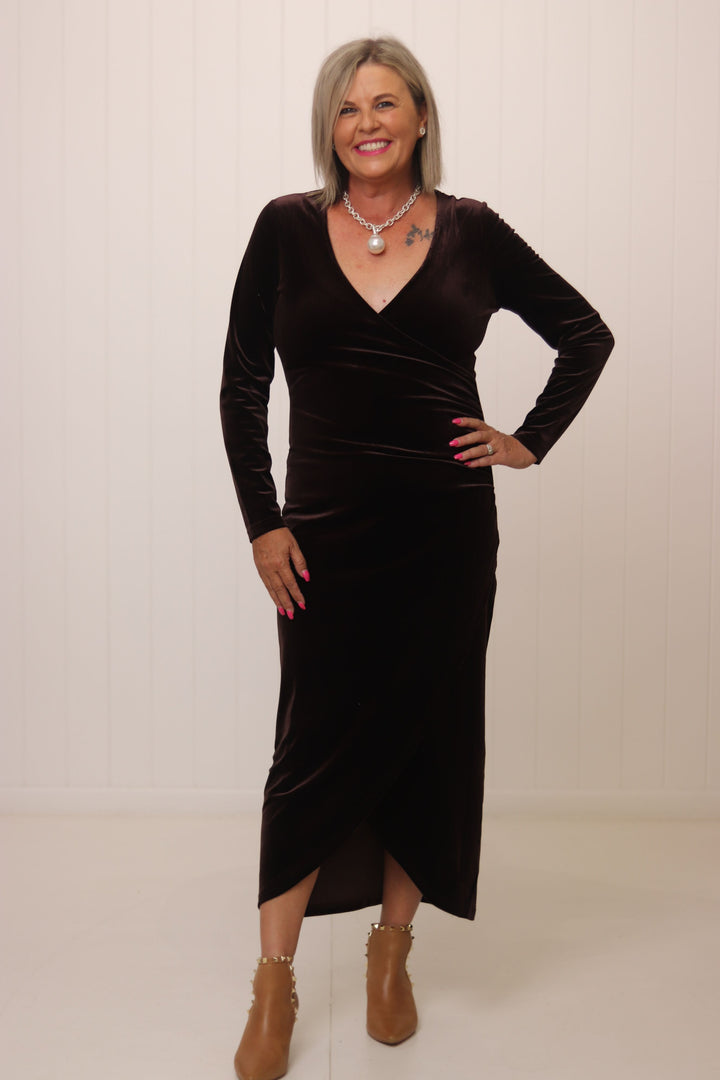 Romantic Edge Velvet Dress