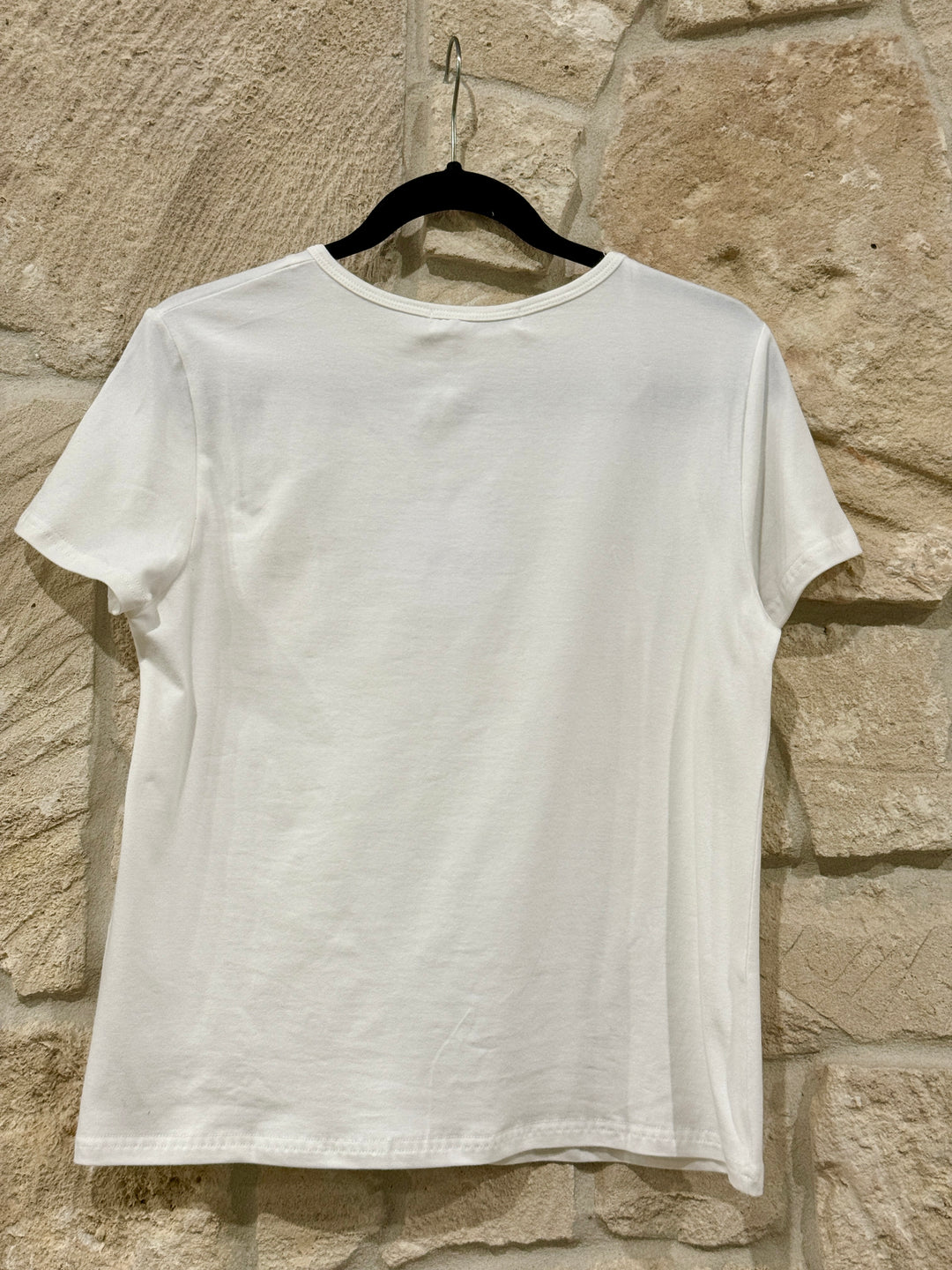 Love Sequin Tee Ivory/Red