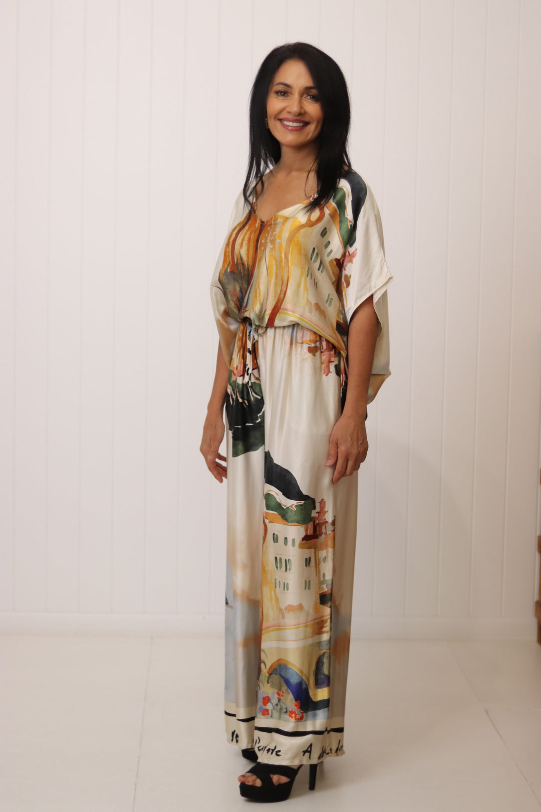 Solana French Print Pants