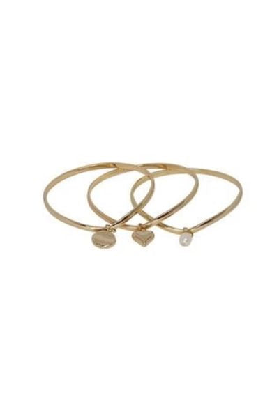 Trio Charm Bangle