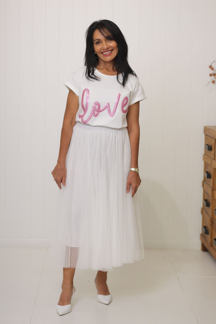 Tulle Skirt White