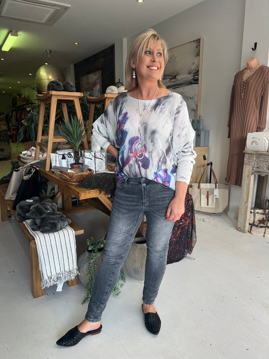 Gemma Stretch Jeans Charcoal Wash