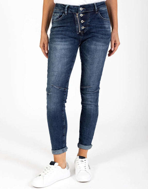Button Jean Wash Denim
