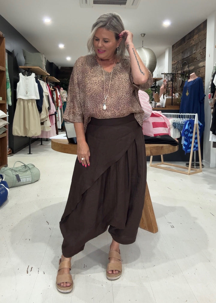 Elliot Top Rami Leopard
