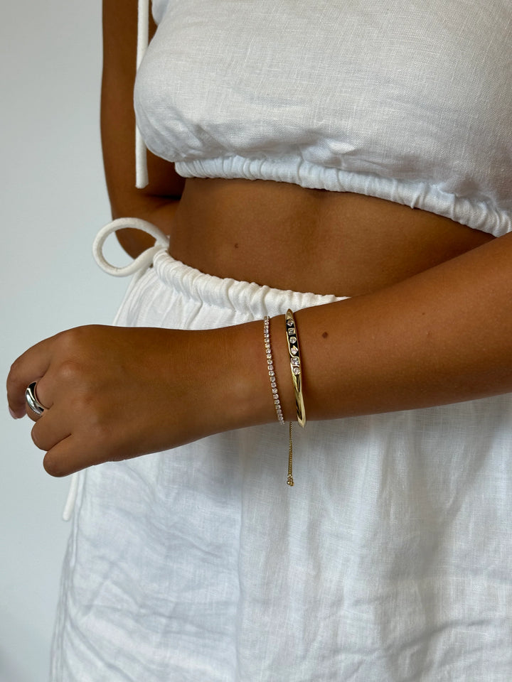 Nikki Gold Tennis Bracelet
