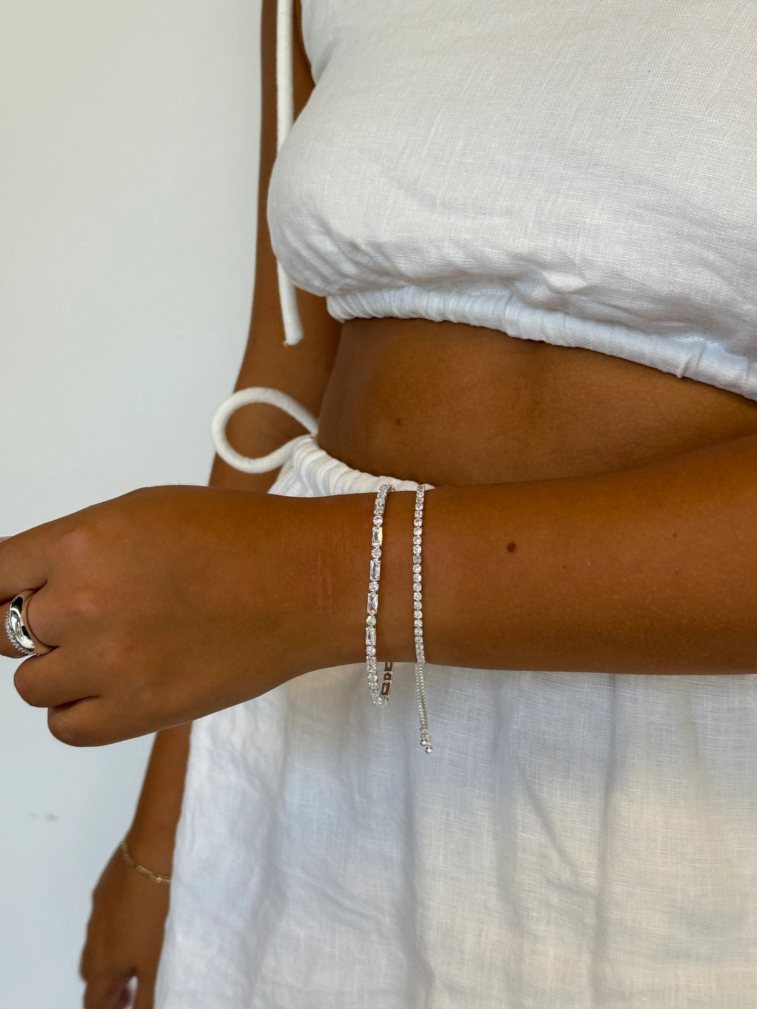 Nikki Silver Tennis Bracelet