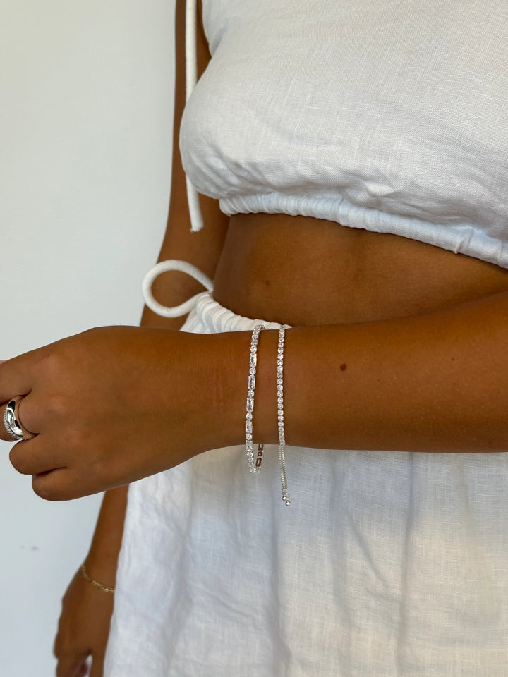 Nikki Silver Tennis Bracelet