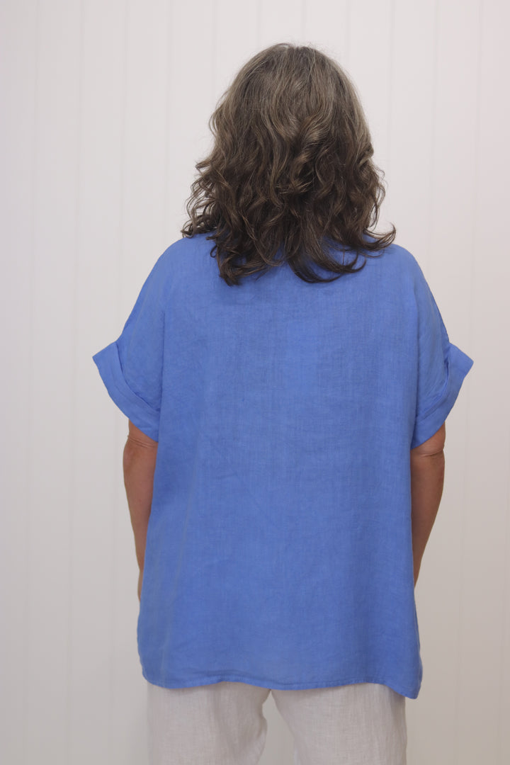 Lila Linen Top