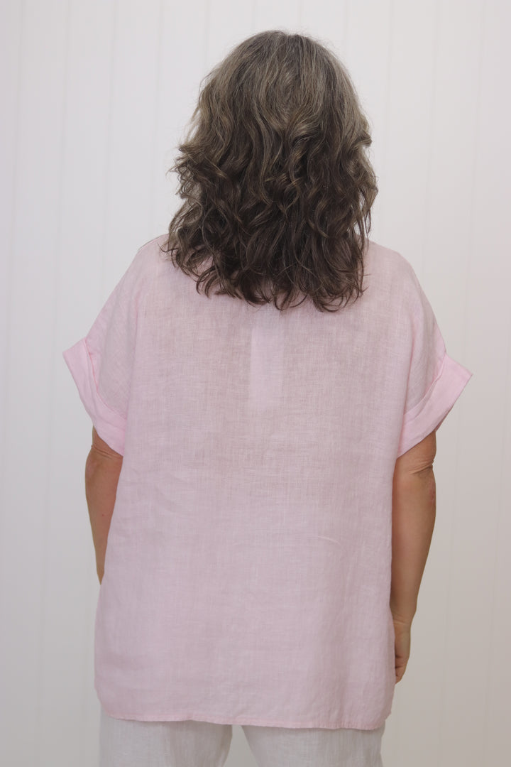 Lila Linen Top