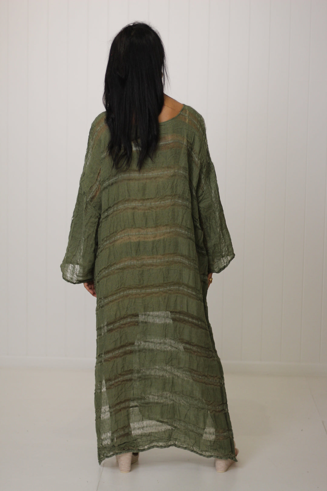 Positano Maxi Sleeved Raw Stripe