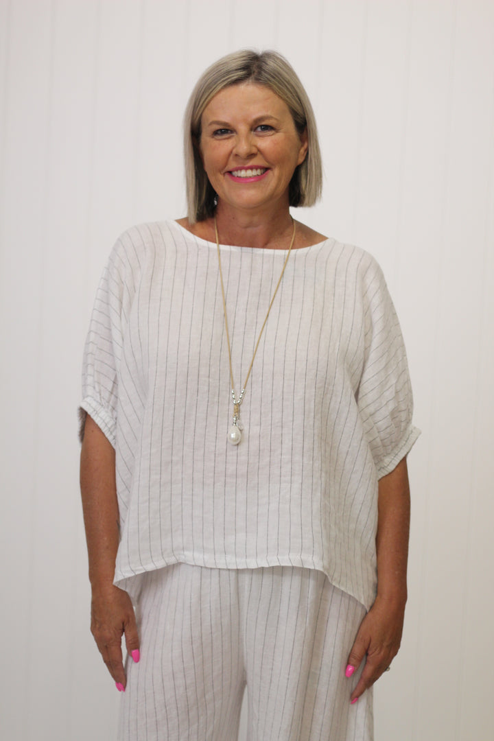 Kristie Top Pin Stripe