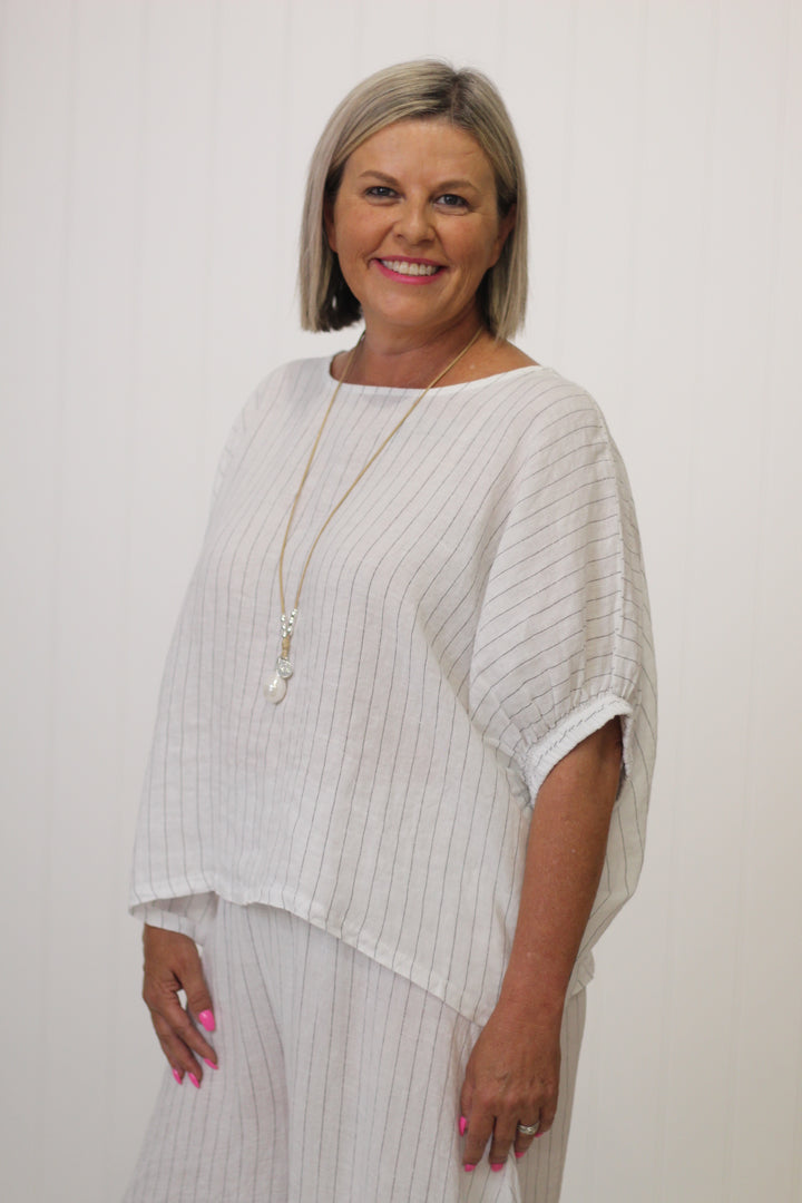 Kristie Top Pin Stripe