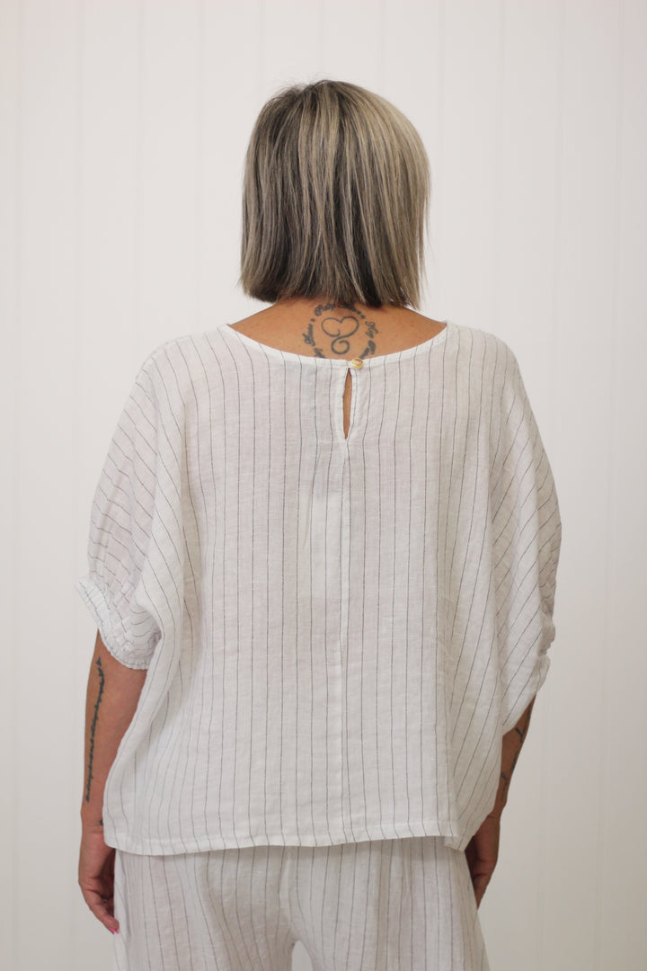 Kristie Top Pin Stripe