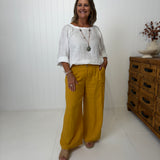 Button Linen Pant