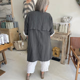 Emiliana Linen Jacket Charcoal