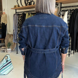 Tie Waist Denim Jacket