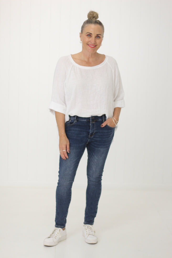 Gemma Stretch Jeans Indigo