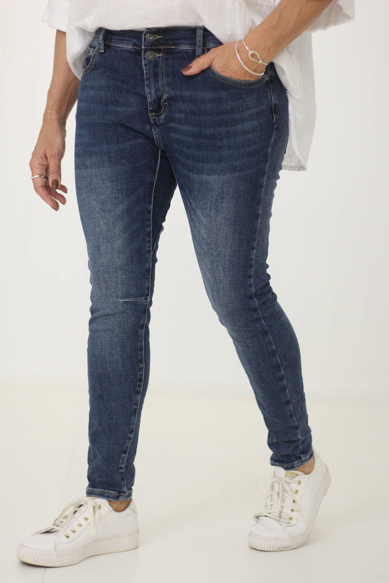 Gemma Stretch Jeans Indigo
