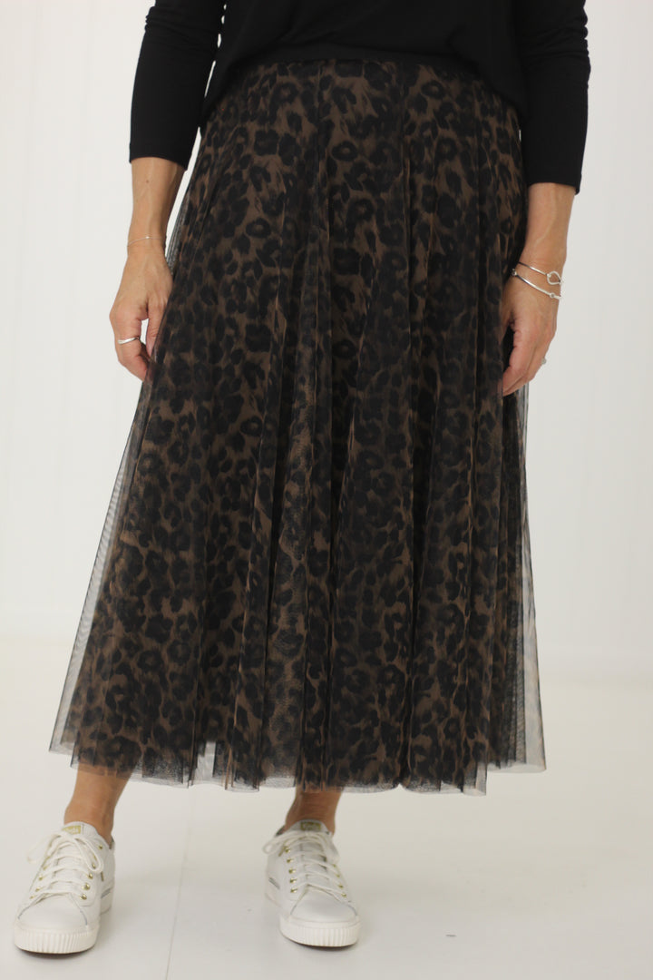 Tulle Skirt Leopard Curve