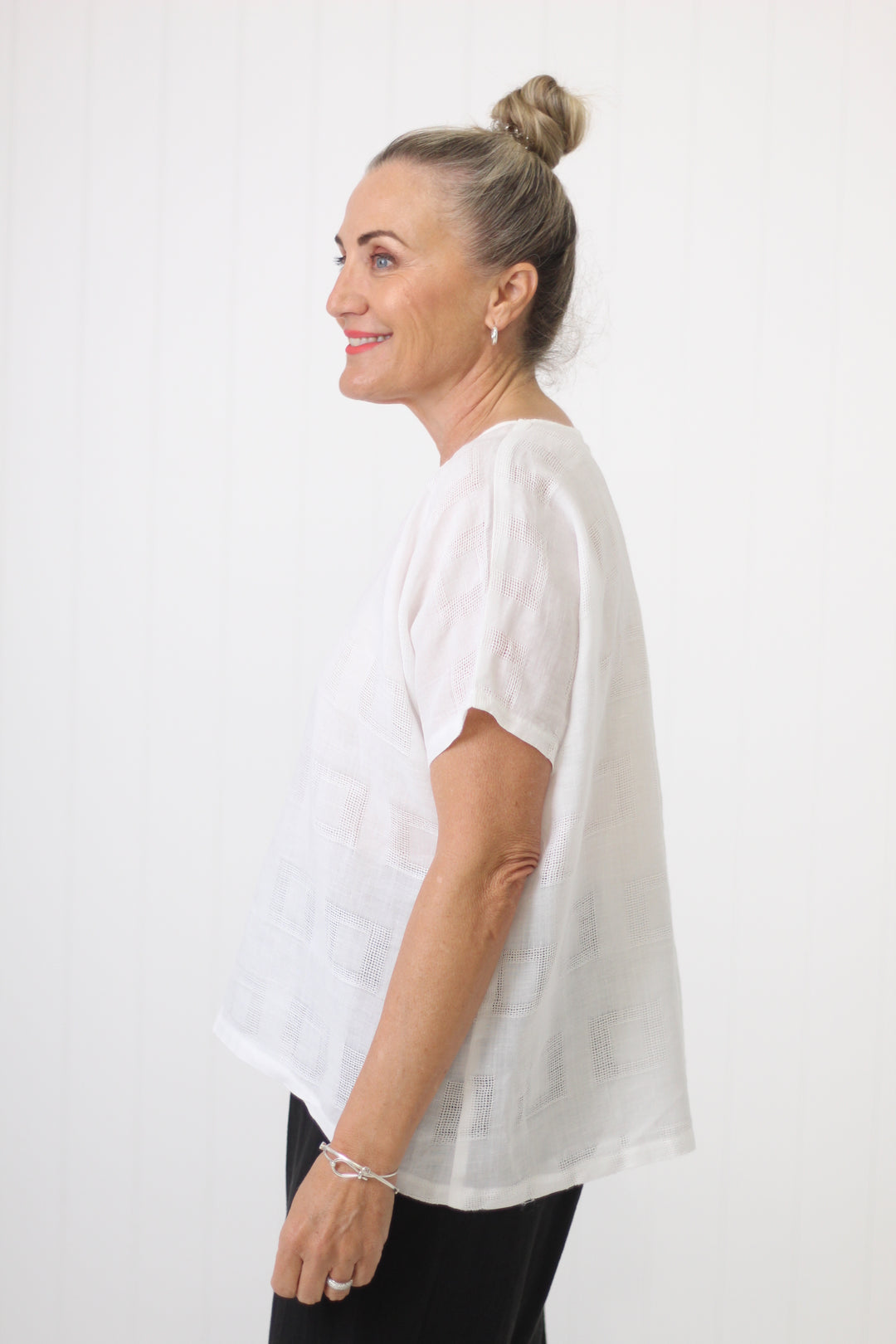 Hinley Top White Weave