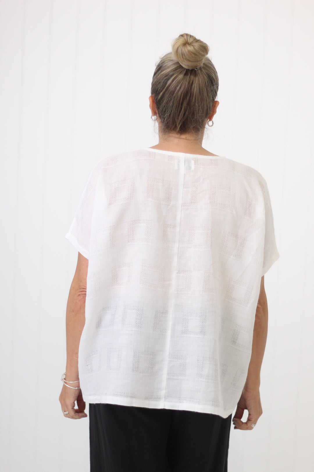 Hinley Top White Weave